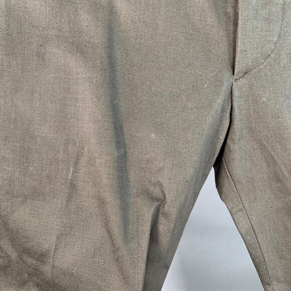 Size 36 Grey Black Cotton Selvedge Twill Straight Button Fly Casual Pants - Picture 3 of 7